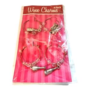Wine Charms Or Craft Charm Accent Bundle Of Four